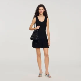 Studded net mesh bag