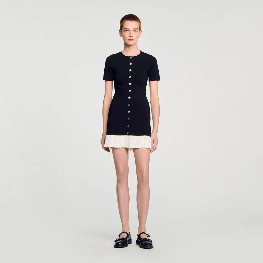 Mini knit dress with ruffle Mini knit dress with ruffle