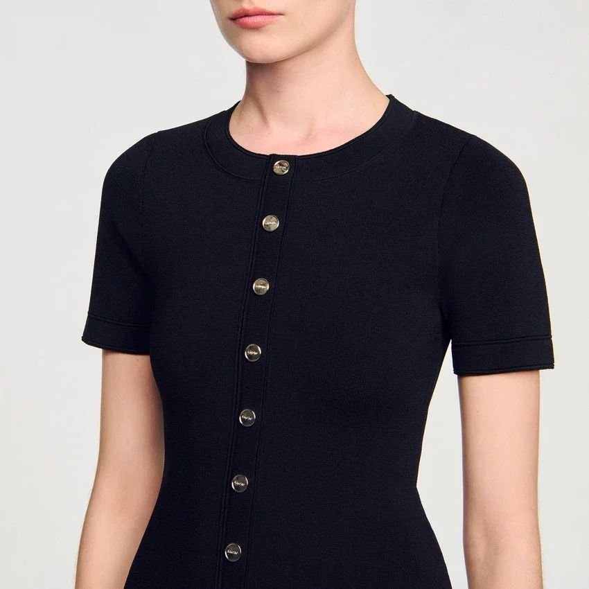Mini knit dress with ruffle Mini knit dress with ruffle