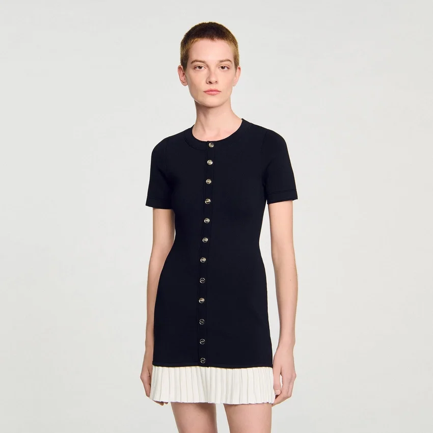 Mini knit dress with ruffle Mini knit dress with ruffle