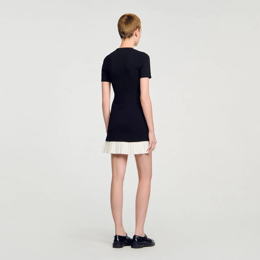 Mini knit dress with ruffle Mini knit dress with ruffle