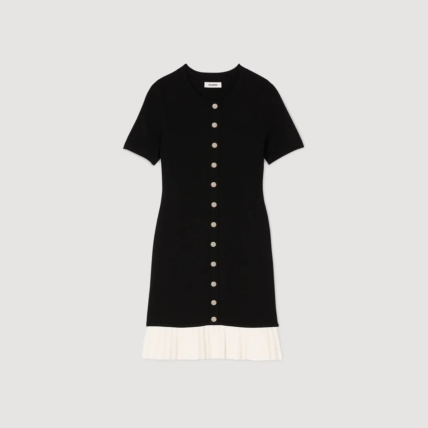 Mini knit dress with ruffle Mini knit dress with ruffle