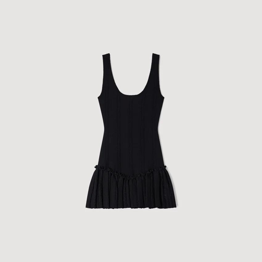 Mini knit dress with ruffle Mini knit dress with ruffle