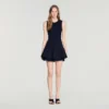 Mini knit dress with ruffles Mini knit dress with ruffles