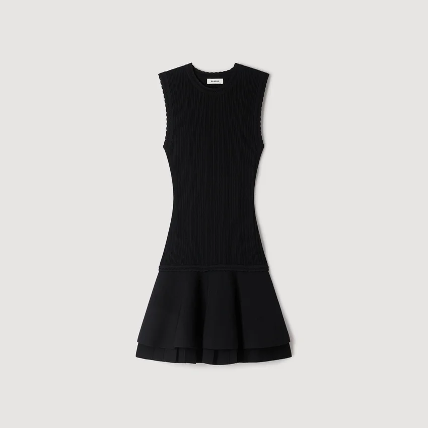 Mini knit dress with ruffles Mini knit dress with ruffles