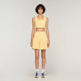 Mini knit skater skirt