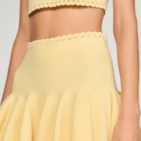 Mini knit skater skirt