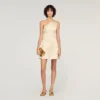 Mini one-shoulder satin-effect dress Mini one-shoulder satin-effect dress