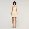 Mini one-shoulder satin-effect dress Mini one-shoulder satin-effect dress