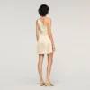 Mini one-shoulder satin-effect dress Mini one-shoulder satin-effect dress