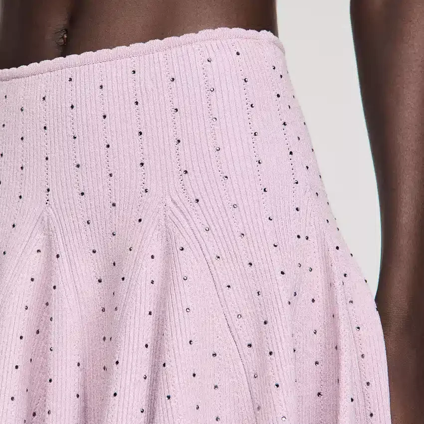 Mini rhinestone knit skirt Mini rhinestone knit skirt