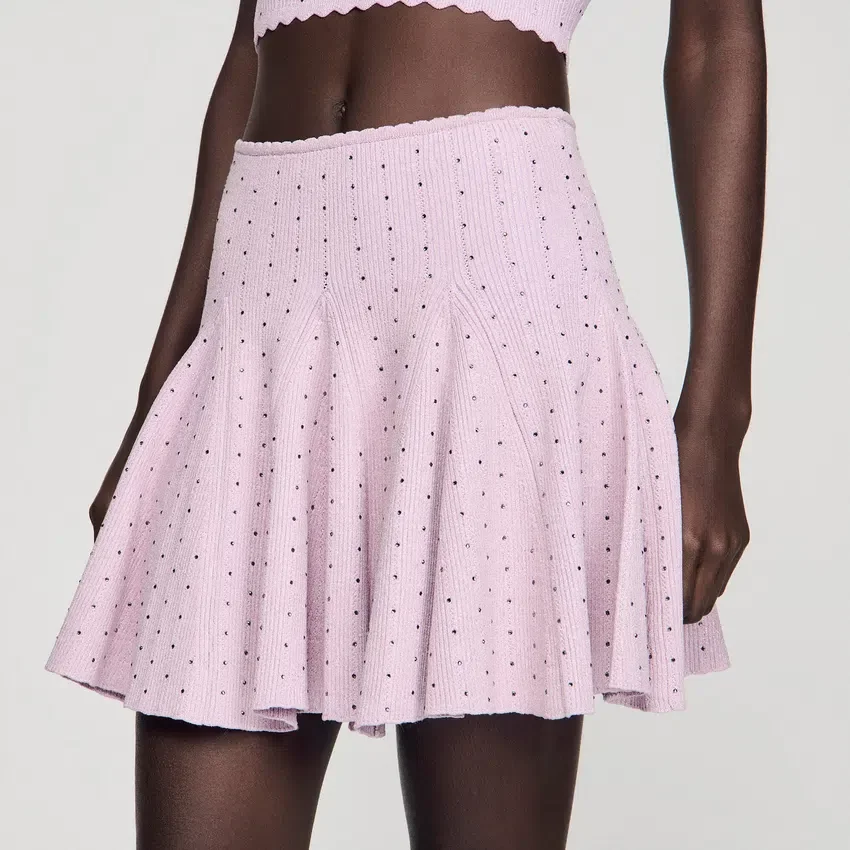 Mini rhinestone knit skirt Mini rhinestone knit skirt