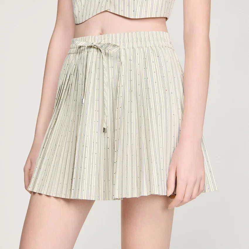 Mini rhinestone striped skirt Mini rhinestone striped skirt