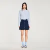 Mini ribbed skirt with press studs Mini ribbed skirt with press studs