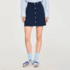 Mini ribbed skirt with press studs Mini ribbed skirt with press studs