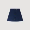 Mini ribbed skirt with press studs Mini ribbed skirt with press studs
