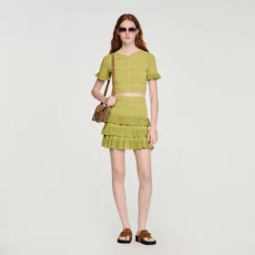 Mini ruffled skirt