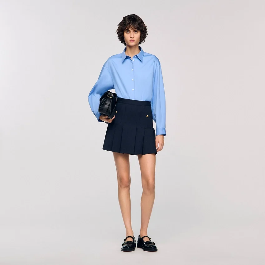 Mini striped pleated skirt Mini striped pleated skirt