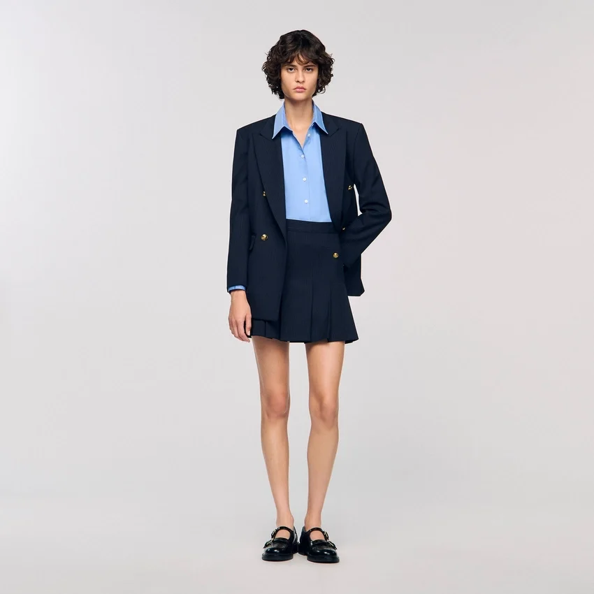 Mini striped pleated skirt Mini striped pleated skirt