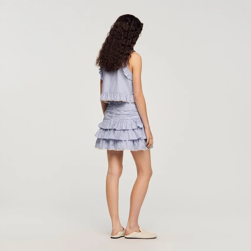 Mini striped ruffled skirt Mini striped ruffled skirt