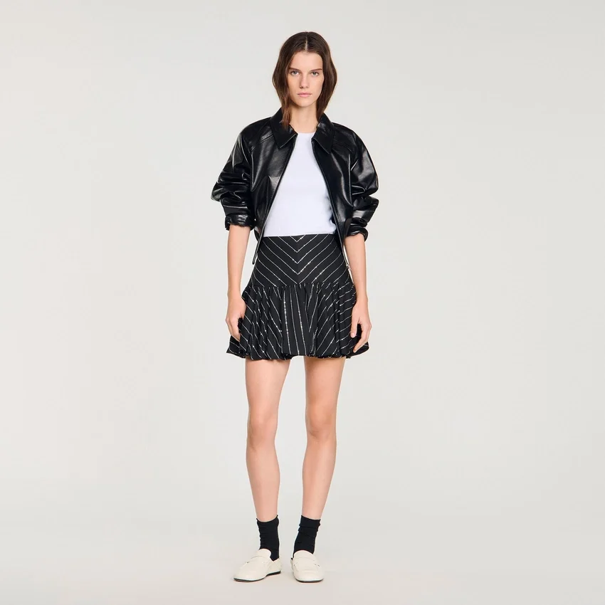 Mini striped sequin skirt Mini striped sequin skirt