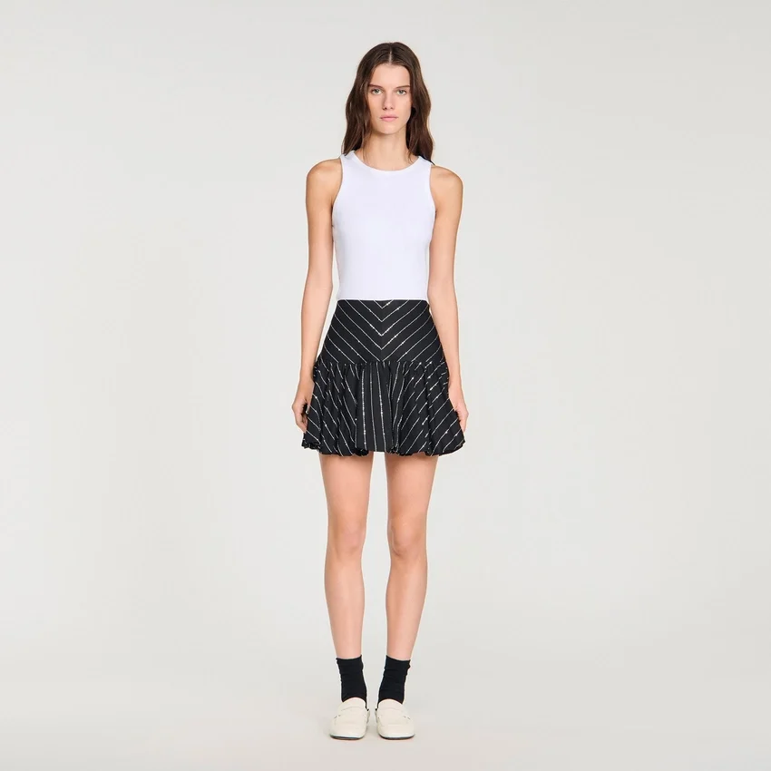 Mini striped sequin skirt Mini striped sequin skirt