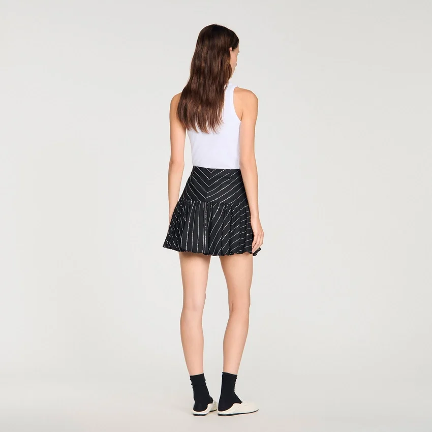 Mini striped sequin skirt Mini striped sequin skirt