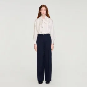 Minimal chalk-striped trousers