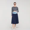 Mixed-material maxi skirt Mixed-material maxi skirt