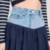 Mixed-material maxi skirt Mixed-material maxi skirt