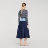 Mixed-material maxi skirt Mixed-material maxi skirt