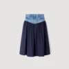 Mixed-material maxi skirt Mixed-material maxi skirt