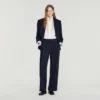 Mixed-material satin trousers Mixed-material satin trousers