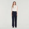 Mixed-material satin trousers Mixed-material satin trousers