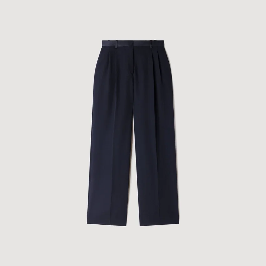 Mixed-material satin trousers Mixed-material satin trousers