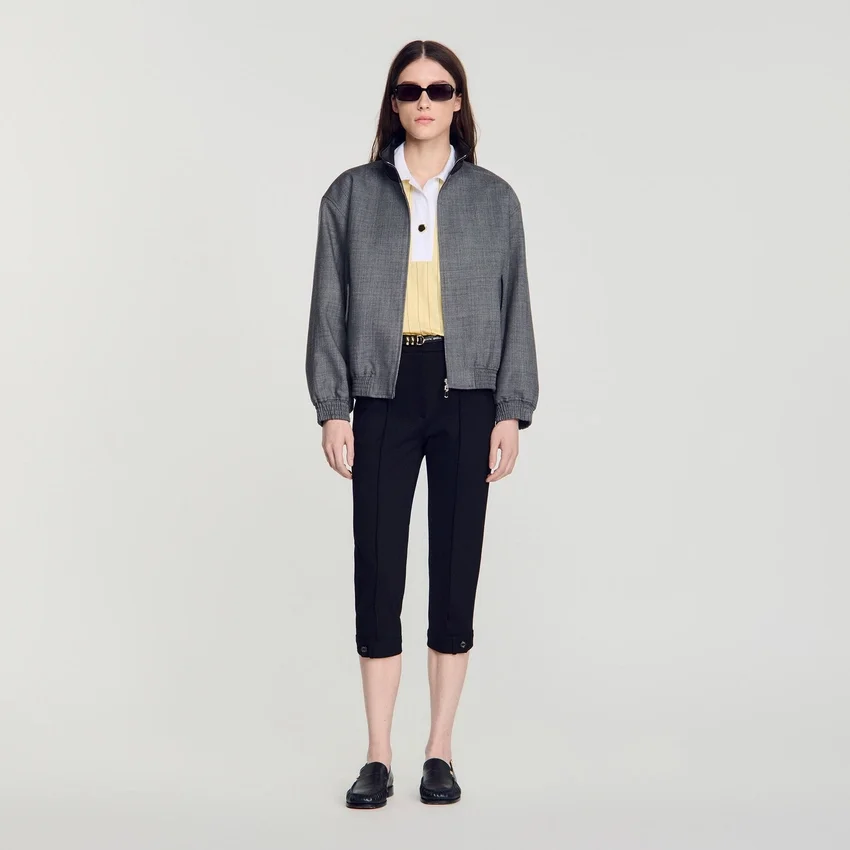 Oversized leather-collar jacket Oversized leather-collar jacket