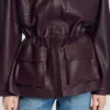 Oversized leather collar jacket Oversized leather collar jacket