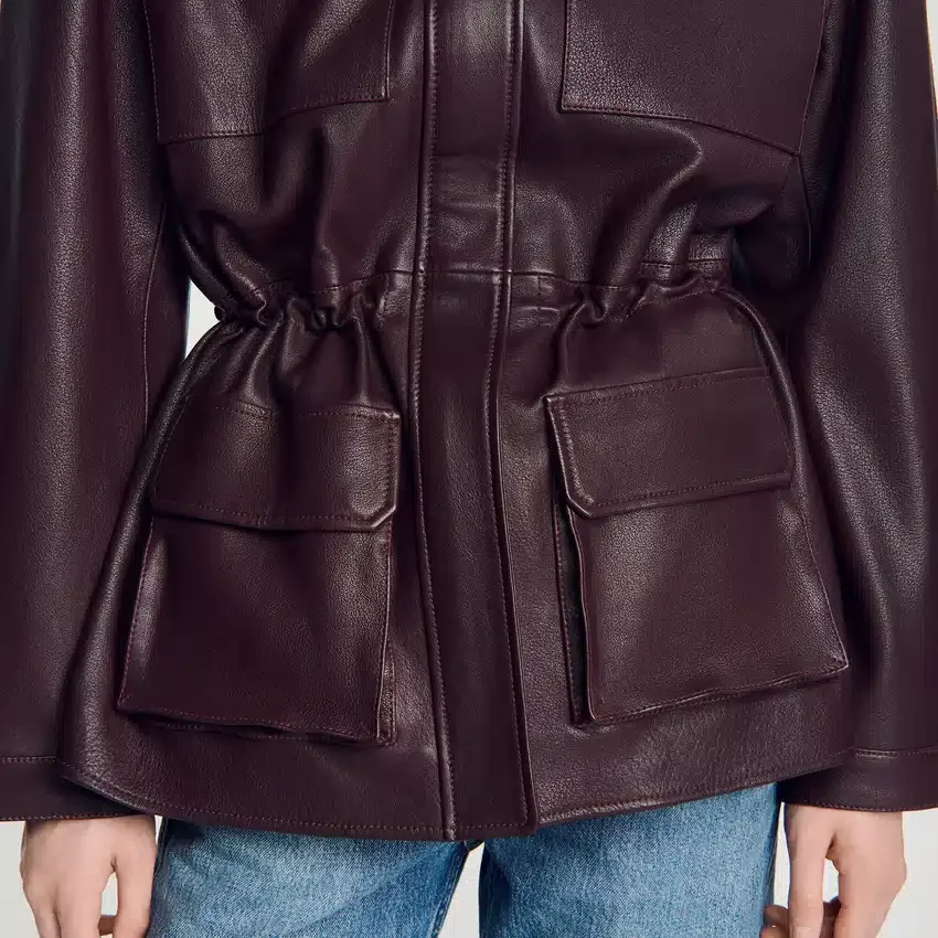 Oversized leather collar jacket Oversized leather collar jacket