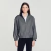 Oversized leather-collar jacket Oversized leather-collar jacket