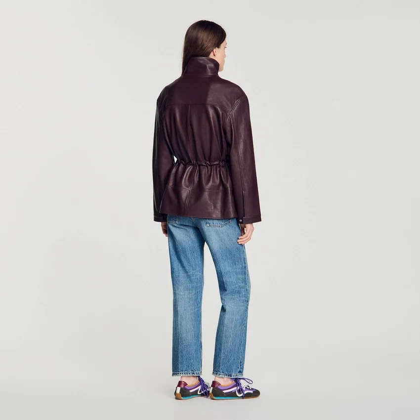 Oversized leather collar jacket Oversized leather collar jacket