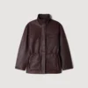 Oversized leather collar jacket Oversized leather collar jacket