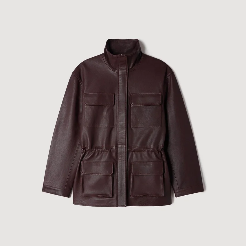 Oversized leather collar jacket Oversized leather collar jacket