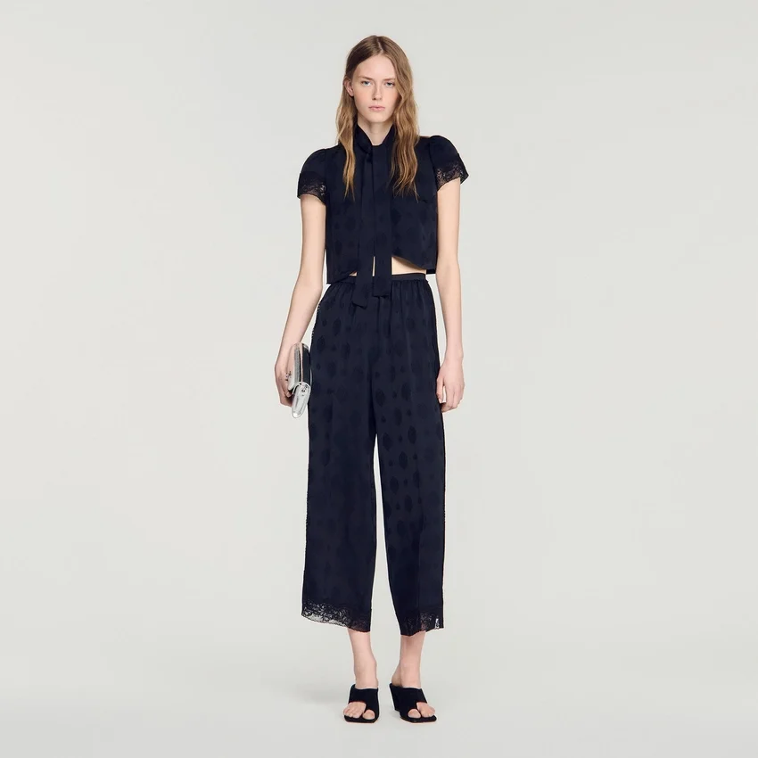 Paisley jacquard crop top Paisley jacquard crop top