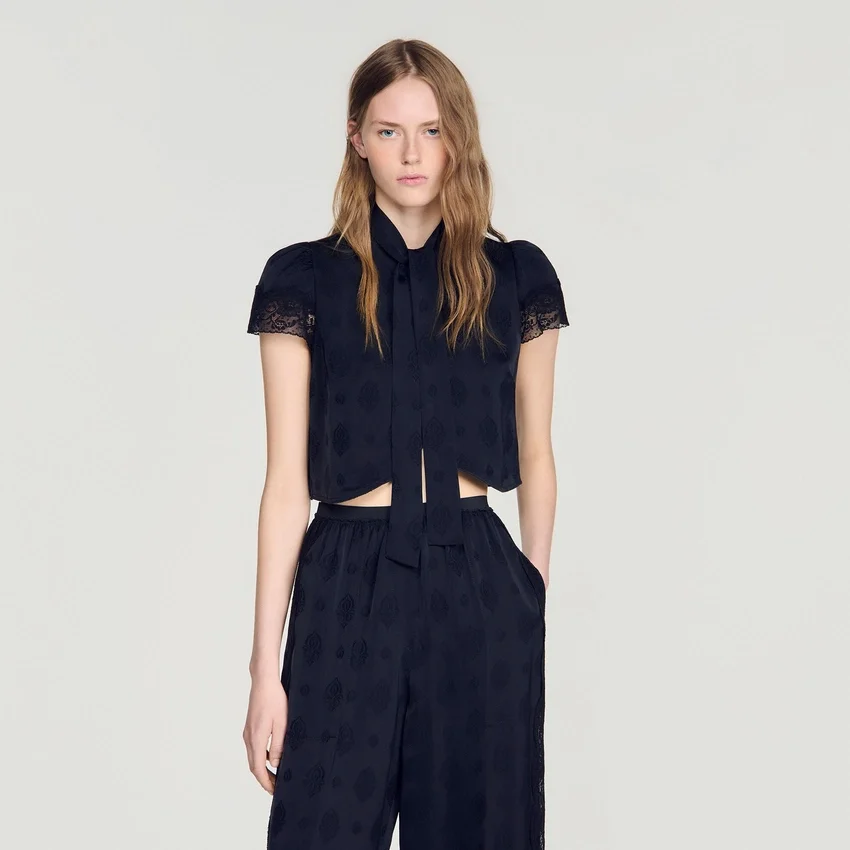 Paisley jacquard crop top Paisley jacquard crop top