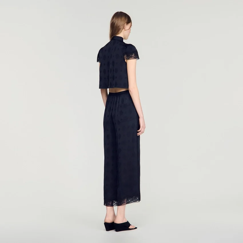 Paisley jacquard crop top Paisley jacquard crop top