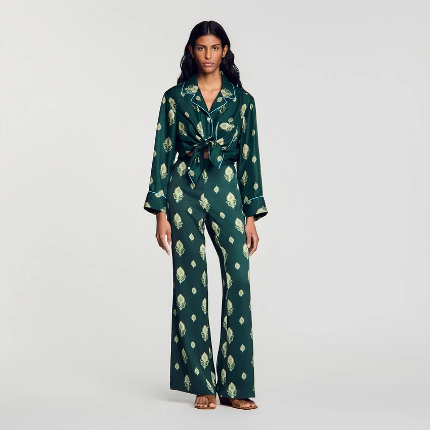 Paisley-print flowy trousers Paisley-print flowy trousers
