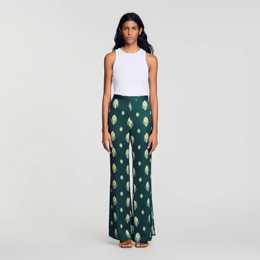 Paisley-print flowy trousers Paisley-print flowy trousers
