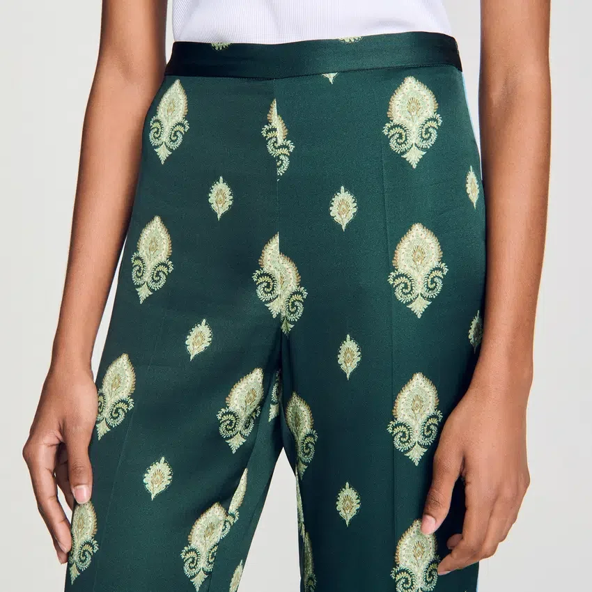 Paisley-print flowy trousers Paisley-print flowy trousers