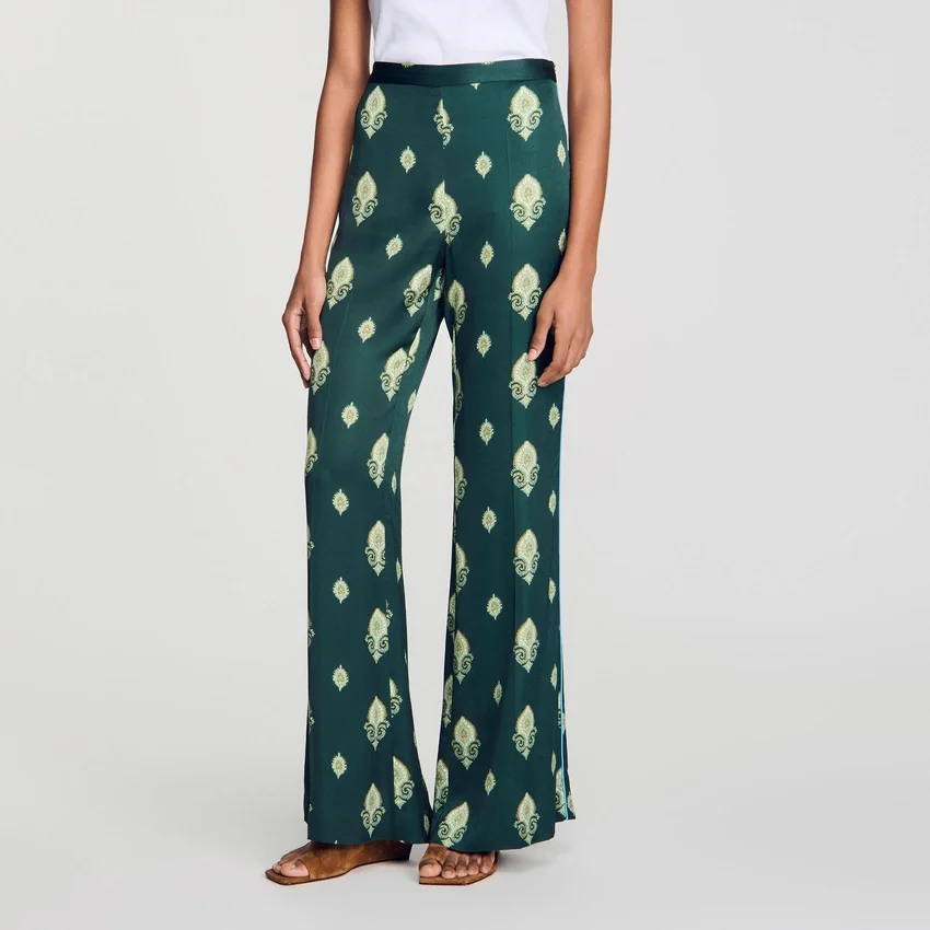 Paisley-print flowy trousers Paisley-print flowy trousers