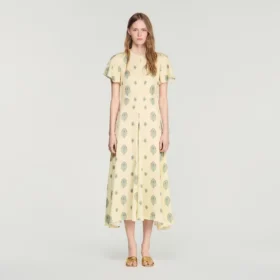 Paisley print midi dress